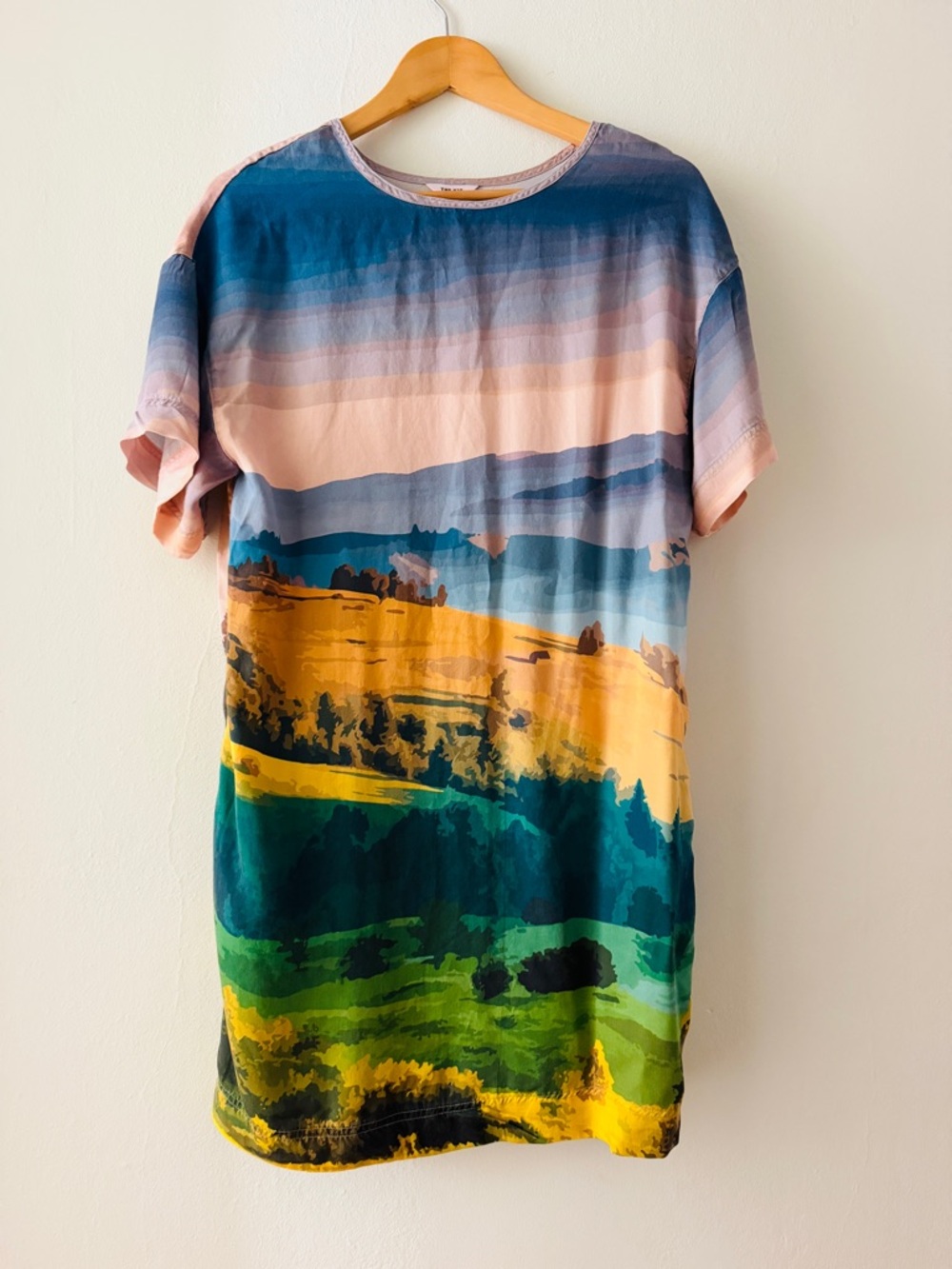 Women’s Mini Dress in Multicolor Landscape Print